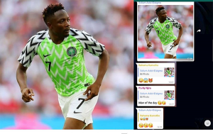 Nigerian national team forward Ahmed Musa