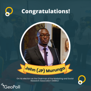 GeoPoll congratulates John Paul Murunga on his appointment as the new MSRA Chairperson